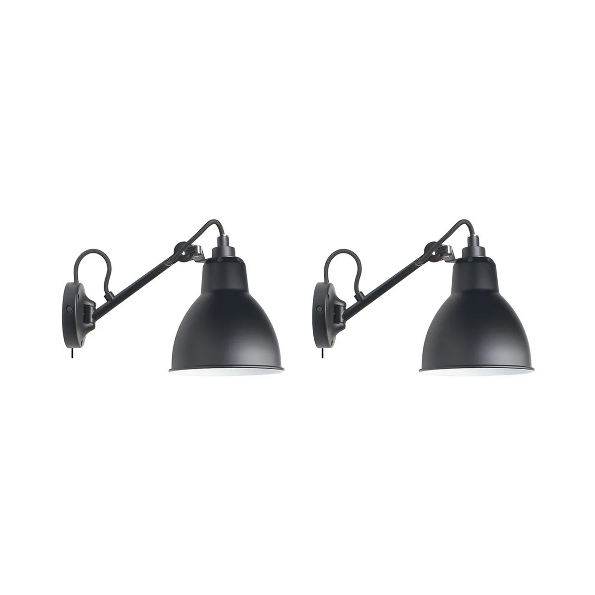 Drehbare Wandleuchte Lampes Gras - Schwarz - Stahl - Designer Bernard-Albin Gras van DCW éditions – productfoto