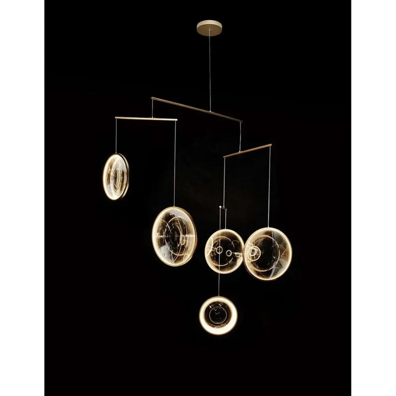 Focus 5 Hanglamp Goud - DCW - Woonkamer - Aluminium de DCW éditions – photo du produit