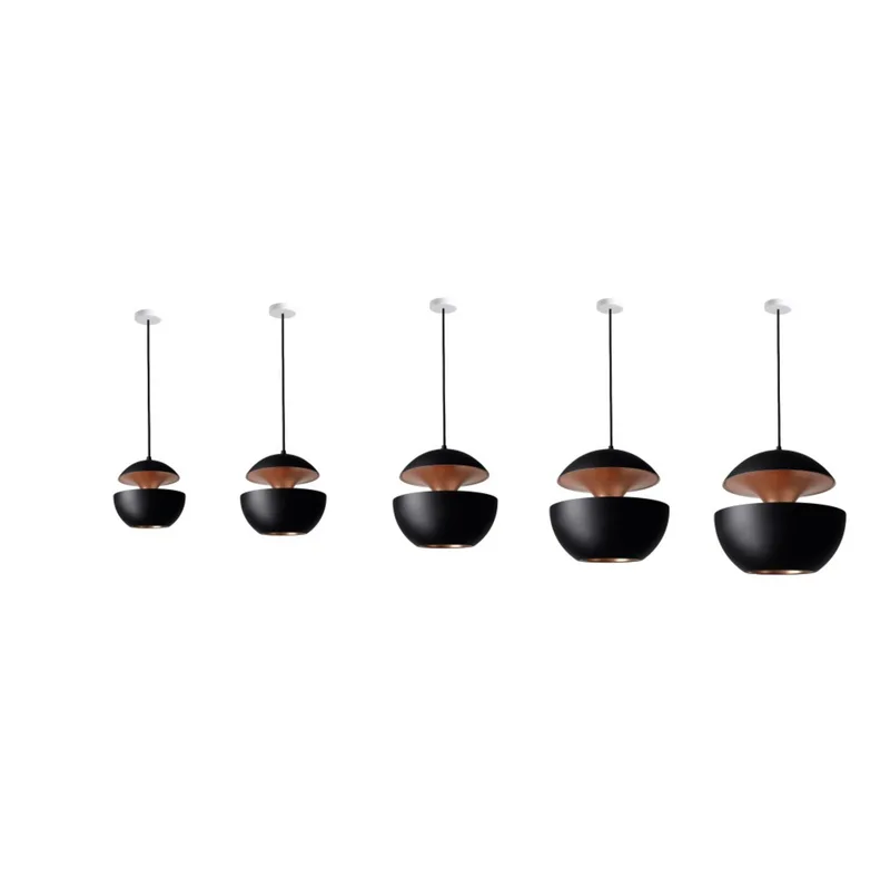 Here Comes The Sun Hanglamp Ø250 Zwart/Koper - Dcw - Woonkamer - Aluminium by DCW éditions – product photo