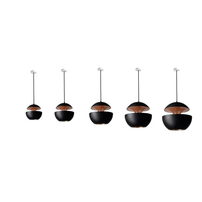 Here Comes The Sun Hanglamp Ø350 Zwart/Koper - Dcw - Woonkamer - Aluminium by DCW éditions – product photo