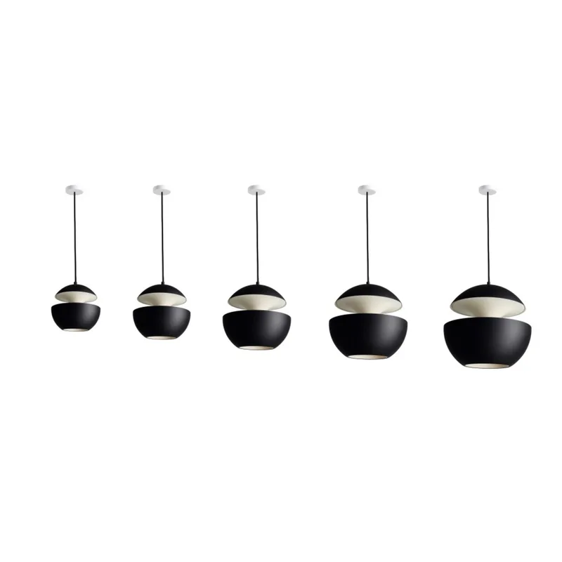 Here Comes The Sun Hanglamp Ø350 Zwart/Wit - Dcw - Woonkamer - Aluminium by DCW éditions – product photo