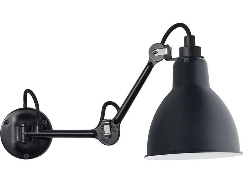Lampe Gras 204 wandlamp, zwart/blauw – DCW - Woonkamer - Designer - Metaal by DCW éditions – product photo