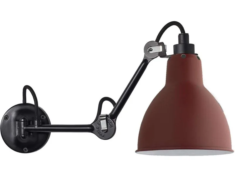 Lampe Gras 204 wandlamp, zwart/rood - DCW - Woonkamer - Designer - Metaal de DCW éditions – photo du produit