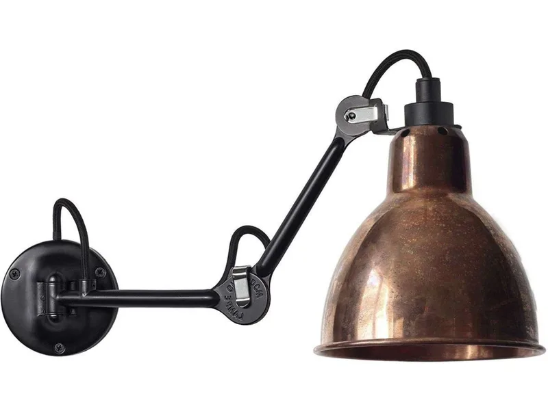Lampe Gras 204 wandlamp, zwart/ruw koper – DCW - Woonkamer - Designer - Metaal by DCW éditions – product photo