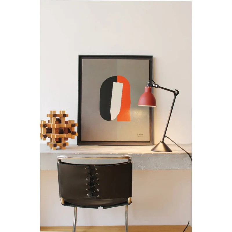 Lampe Gras 205 tafellamp, rood/zwart - DCW - Woonkamer - Metaal de DCW éditions – photo du produit