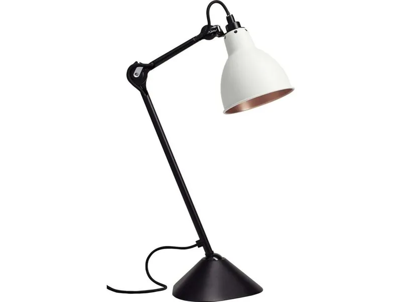 Lampe Gras 205 tafellamp, zwart/wit/koper - DCW - Werkkamer / Kantoor - Metaal by DCW éditions – product photo