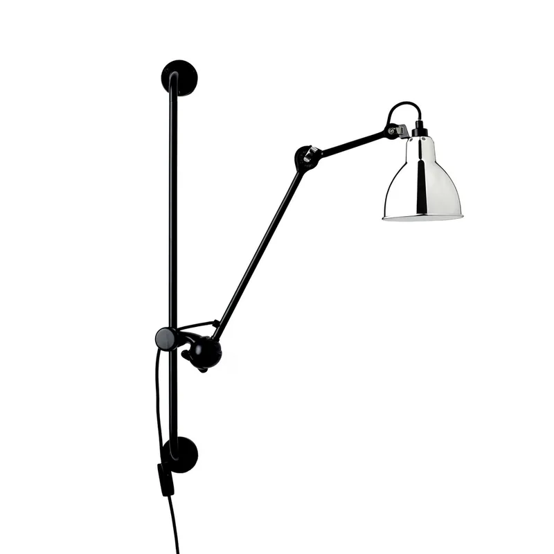 Lampe Gras 210 wandlamp, zwart/chroom - DCW - Woonkamer - Designer - Metaal - 1 lamp van DCW éditions – productfoto