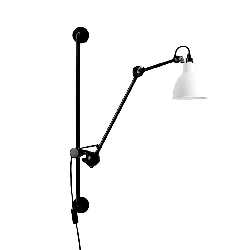 Lampe Gras 210 wandlamp, zwart/wit - DCW 210 Round - Woonkamer - Designer - Metaal - 1 lamp de DCW éditions – photo du produit