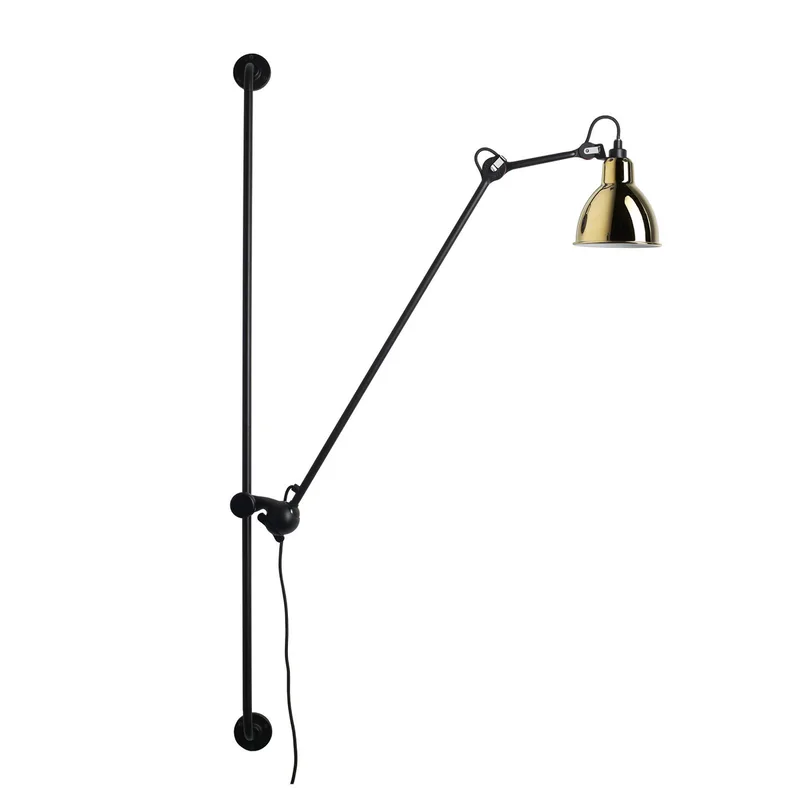 Lampe Gras 214 Round wandlamp, zwart/messing - DCW - Woonkamer - Designer - Metaal - 1 lamp de DCW éditions – photo du produit