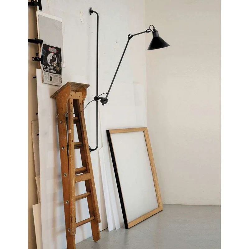 Lampe Gras 214 wandlamp, conisch, zwart/blauw – DCW - Woonkamer - Industrieel - Metaal - 1 lamp by DCW éditions – product photo