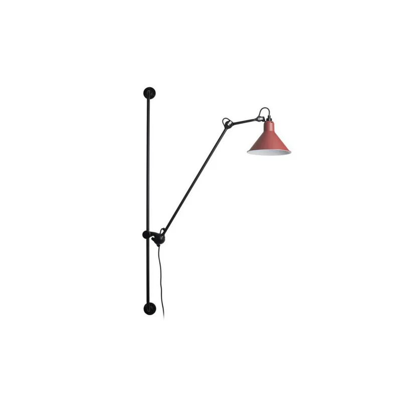 Lampe Gras 214 wandlamp, conisch, zwart/rood – DCW - Woonkamer - Industrieel - Metaal - 1 lamp de DCW éditions – photo du produit