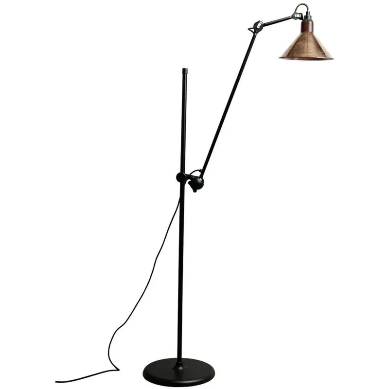 Lampe Gras 215 vloerlamp, zwart/ruw koper – DCW - Woonkamer - Metaal van DCW éditions – productfoto