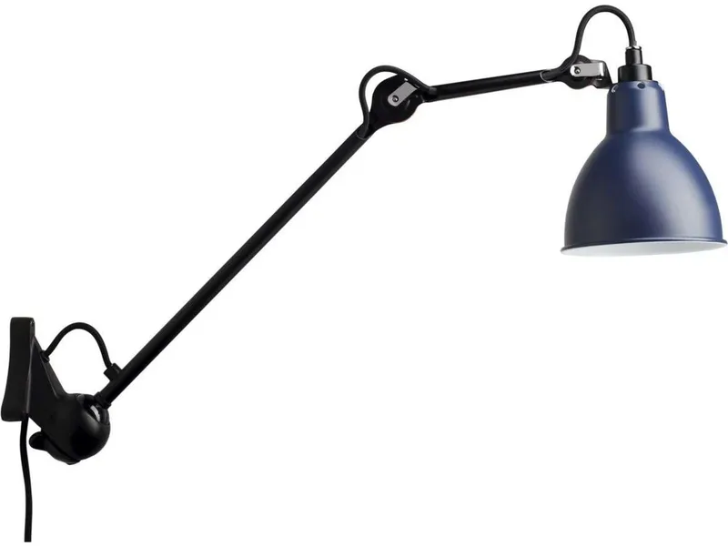 Lampe Gras 222 wandlamp, blauw/zwart - DCW - Woonkamer - Metaal van DCW éditions – productfoto