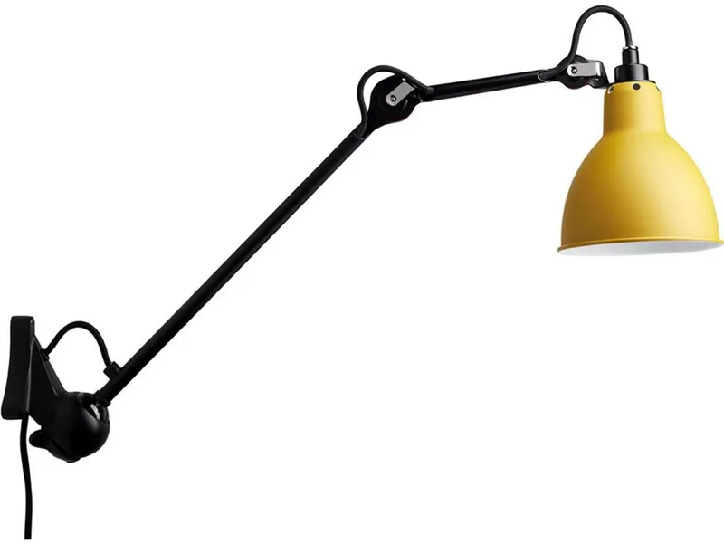 Lampe Gras 222 wandlamp, geel/zwart - DCW - Woonkamer - Metaal van DCW éditions – productfoto