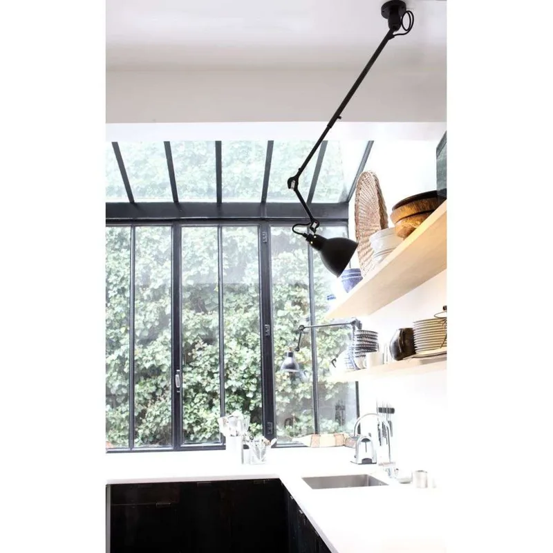 Lampe Gras 302 plafondlamp, zwart/opaal – DCW - Woonkamer - Metaal de DCW éditions – photo du produit