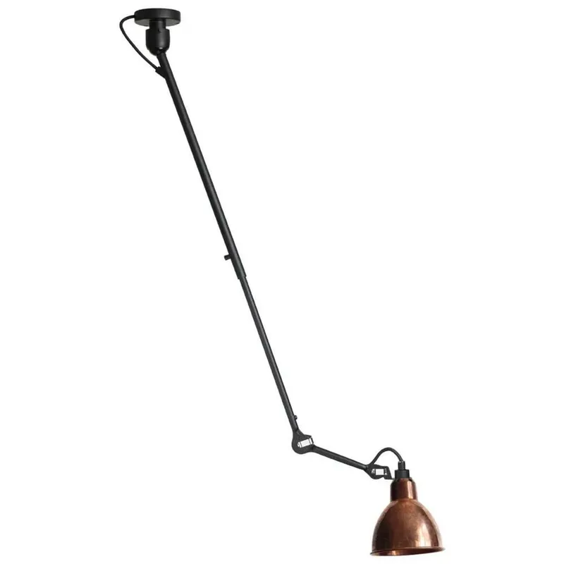 Lampe Gras 302 plafondlamp, zwart/ruw koper - DCW - Woonkamer - Metaal van DCW éditions – productfoto