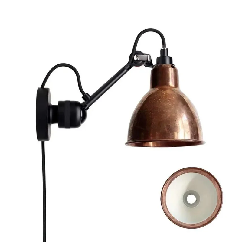 Lampe Gras 304CA wandlamp, ruw koper/wit - DCW - Woonkamer - Designer - Metaal by DCW éditions – product photo