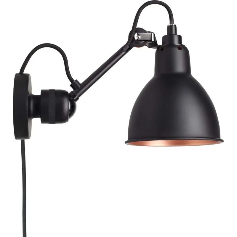 Lampe Gras 304CA wandlamp, zwart/zwart/koper – DCW - Woonkamer - Metaal van DCW éditions – productfoto
