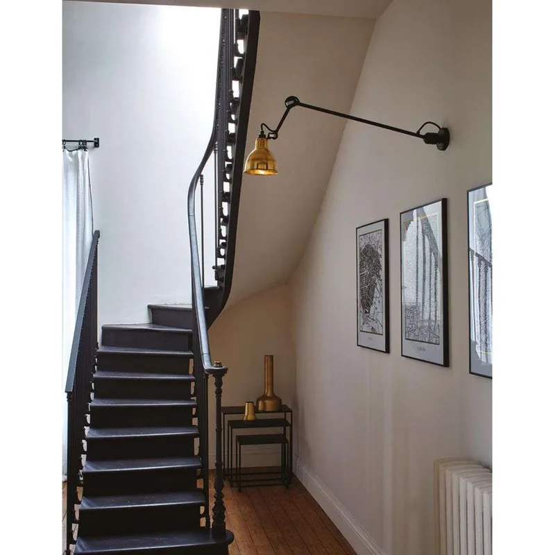 Lampe Gras 304L60 wandlamp, zwart/zwart/koper - DCW - Woonkamer - Metaal van DCW éditions – productfoto