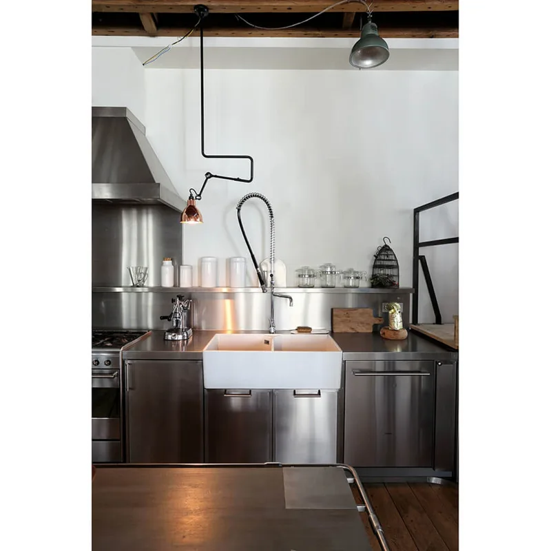 Lampe Gras 312 plafondlamp, zwart/koper - DCW - Woonkamer - Designer - Metaal van DCW éditions – productfoto