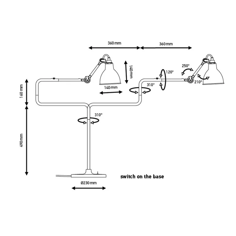 Lampe Gras 317 tafellamp, chroom - DCW - Woonkamer - Metaal by DCW éditions – product photo