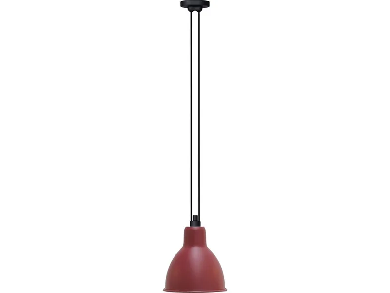 Lampe Gras 322 L hanglamp, rond, rood – DCW - Woonkamer - Metaal van DCW éditions – productfoto