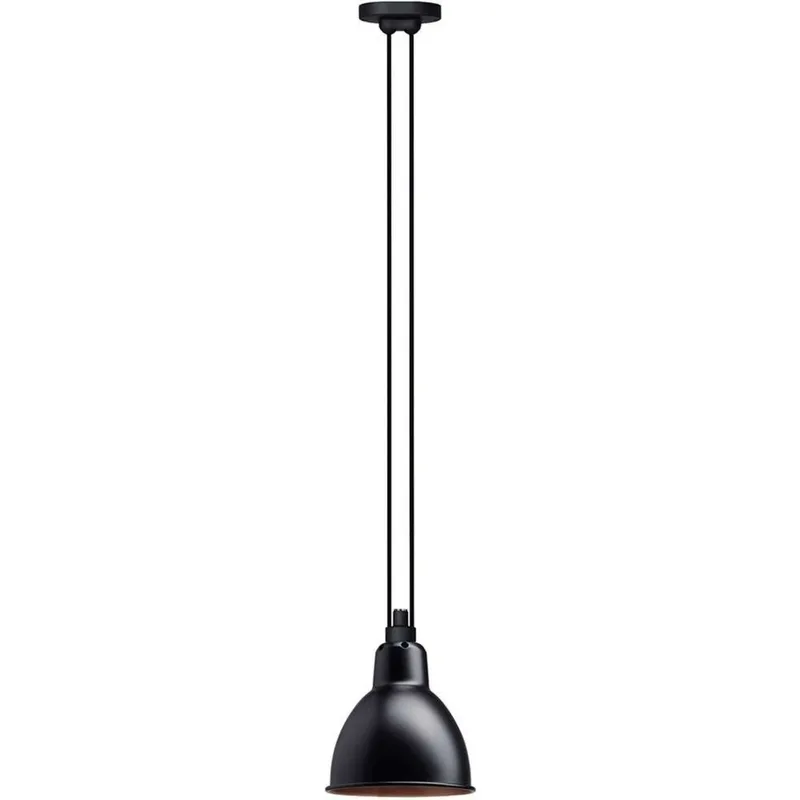 Lampe Gras 322 L hanglamp, rond, zwart/koper – DCW - Woonkamer - Metaal de DCW éditions – photo du produit