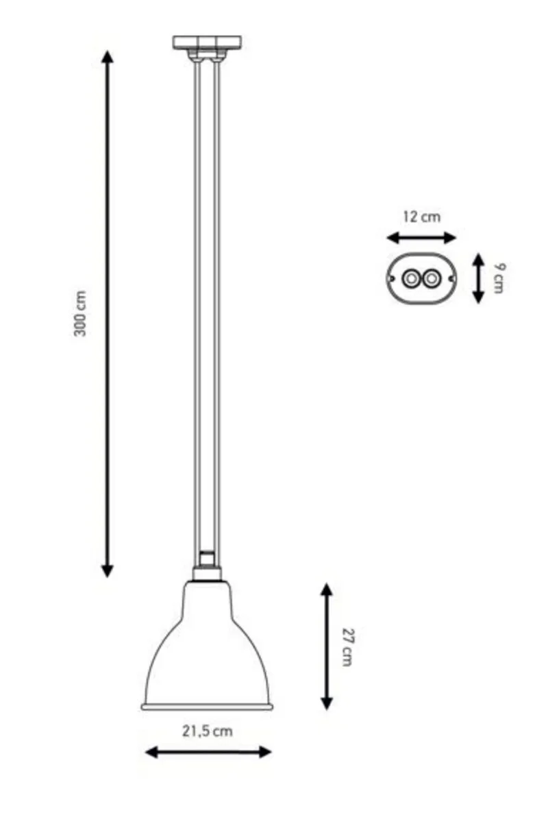 Lampe Gras 322 XL hanglamp, rond, blauw – DCW - Woonkamer - Metaal by DCW éditions – product photo