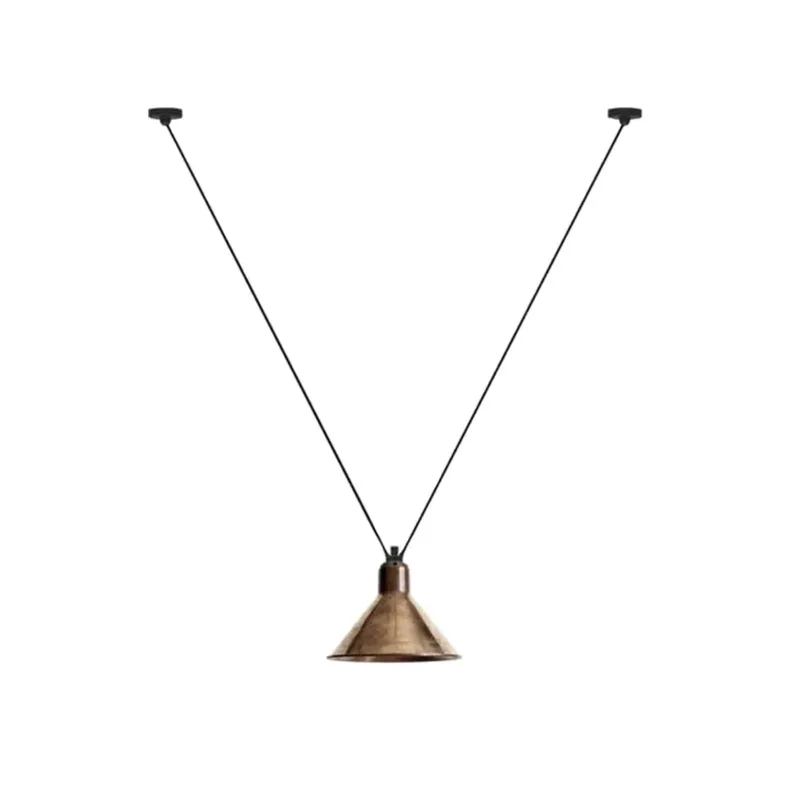 Lampe Gras 323 L hanglamp, conisch, ruw koper – DCW - Woonkamer by DCW éditions – product photo
