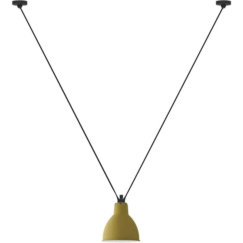 Lampe Gras 323 L hanglamp, rond, geel – DCW - Woonkamer - Metaal by DCW éditions – product photo