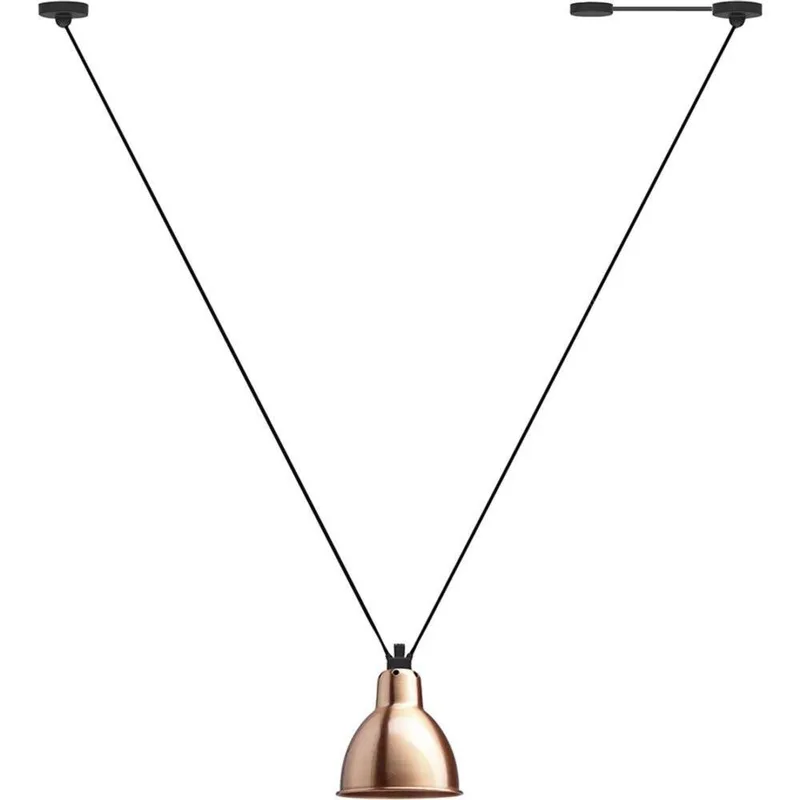 Lampe Gras 323 L hanglamp, rond, koper/wit – DCW - Woonkamer - Metaal by DCW éditions – product photo