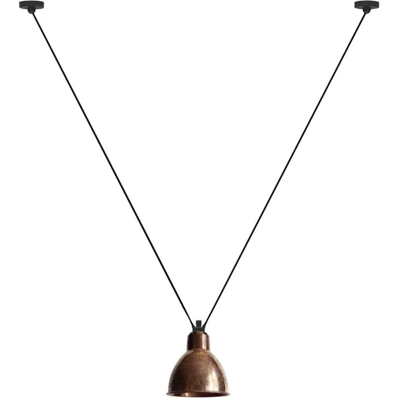 Lampe Gras 323 L hanglamp, rond, ruw koper – DCW - Woonkamer by DCW éditions – product photo