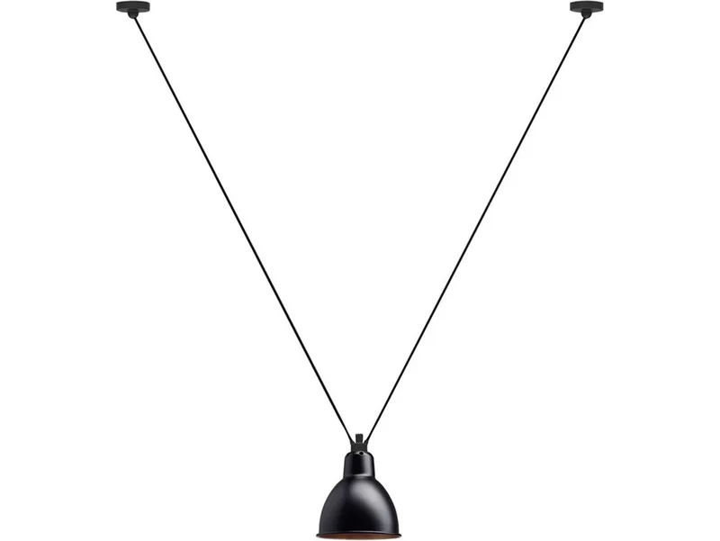 Lampe Gras 323 L hanglamp, rond, zwart/koper – DCW - Woonkamer - Metaal by DCW éditions – product photo
