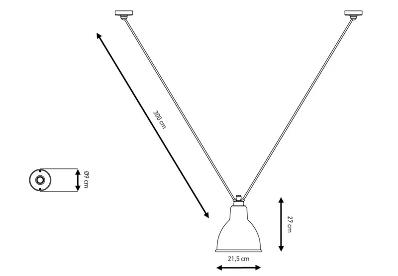 Lampe Gras 323 XL hanglamp, rond, rood – DCW - Woonkamer - Metaal fra DCW éditions – produktbillede