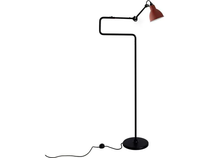 Lampe Gras 411 vloerlamp, rood – DCW - Woonkamer - Metaal by DCW éditions – product photo