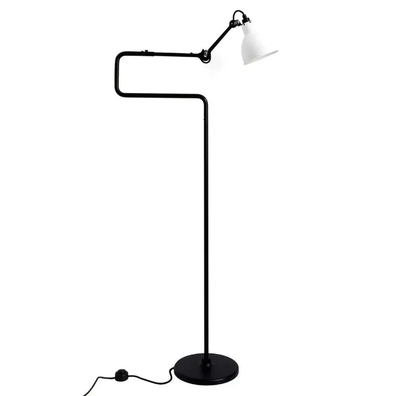 Lampe Gras 411 vloerlamp, zwart/wit - DCW - Woonkamer - Metaal fra DCW éditions – produktbillede