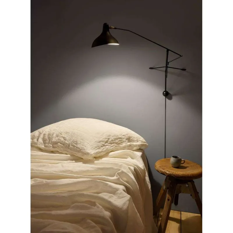 Mantis Bs2 Mini Wandlamp Zwart - Schottlander DCW - Woonkamer - Metaal fra DCW éditions – produktbillede