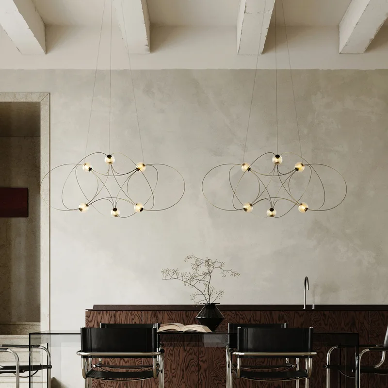 Munari 6 hanglamp (voorgemonteerd) Zwart - DCW - Eetkamer - Designer - Metaal - Meerdere lampen fra DCW éditions – produktbillede
