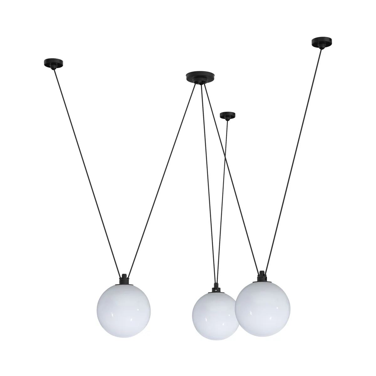 Pendelleuchte Acrobate - Weiß - Glas - Designer Bernard-Albin Gras van DCW éditions – productfoto