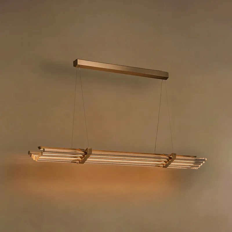 Seagull LED hanglamp, lengte 160 cm, bronskleurig - DCW - Aluminium van DCW éditions – productfoto