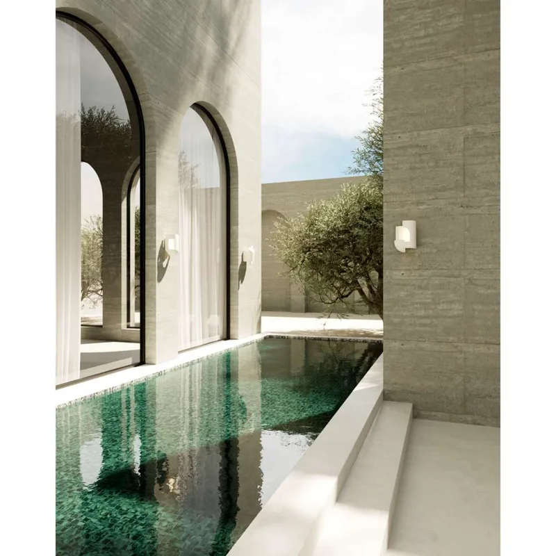 Soul Story 2 Buiten Wandlamp White/Concrete - DCW - Terras - Beton van DCW éditions – productfoto