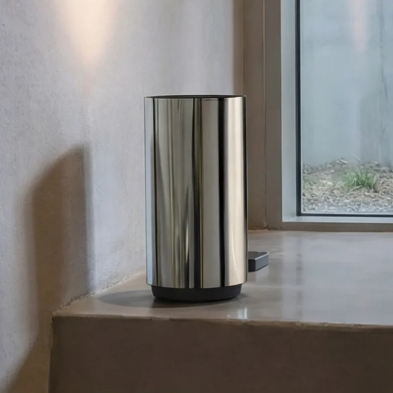 Tobo F140 vloerlamp, nikkel, hoogte 28 cm – DCW Éditions - Woonkamer - Designer - Metaal by DCW éditions – product photo