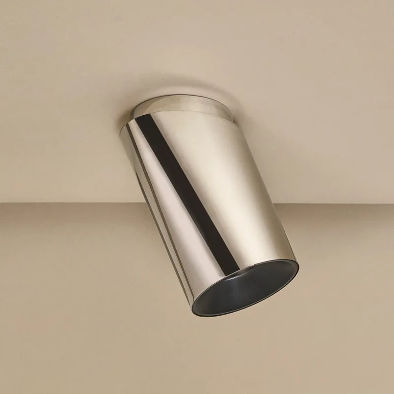 Tobo plafondlamp, Ø 8,5 cm, nikkelkleurig - DCW - Gang / Hal - Designer - Metaal de DCW éditions – photo du produit