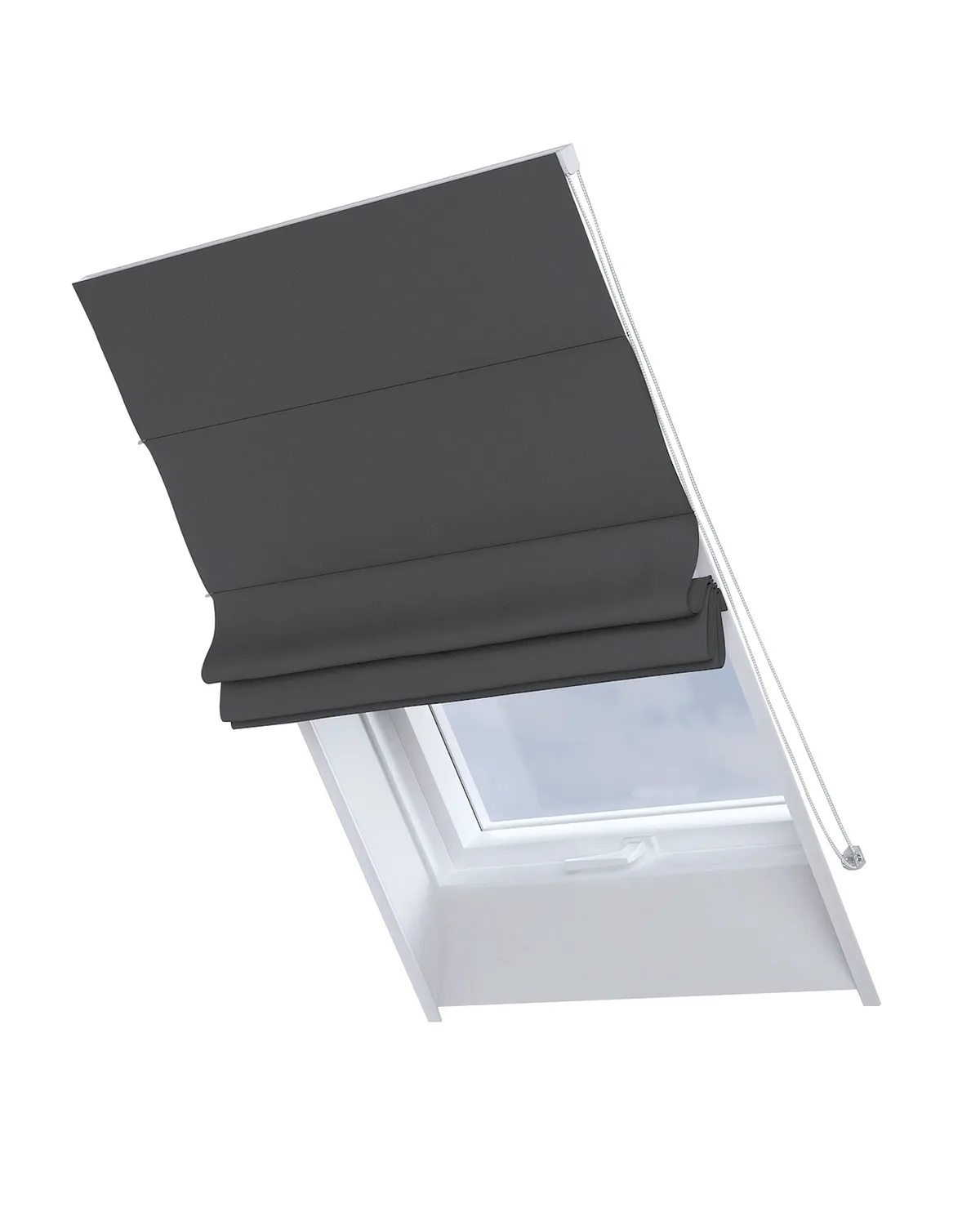 Dachfenster-Raffrollo Rimini Farbe anthrazit Stoff verdunkelnd de Dekoria – photo du produit