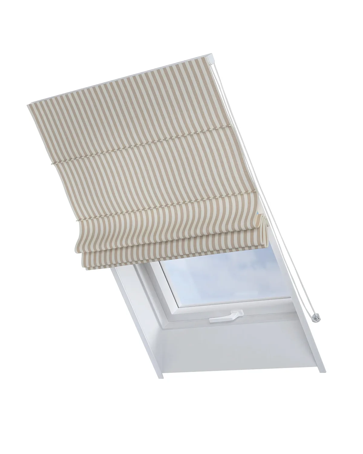 Dachfenster-Raffrollo Rimini Farbe beige Stoff gemustert de Dekoria – photo du produit
