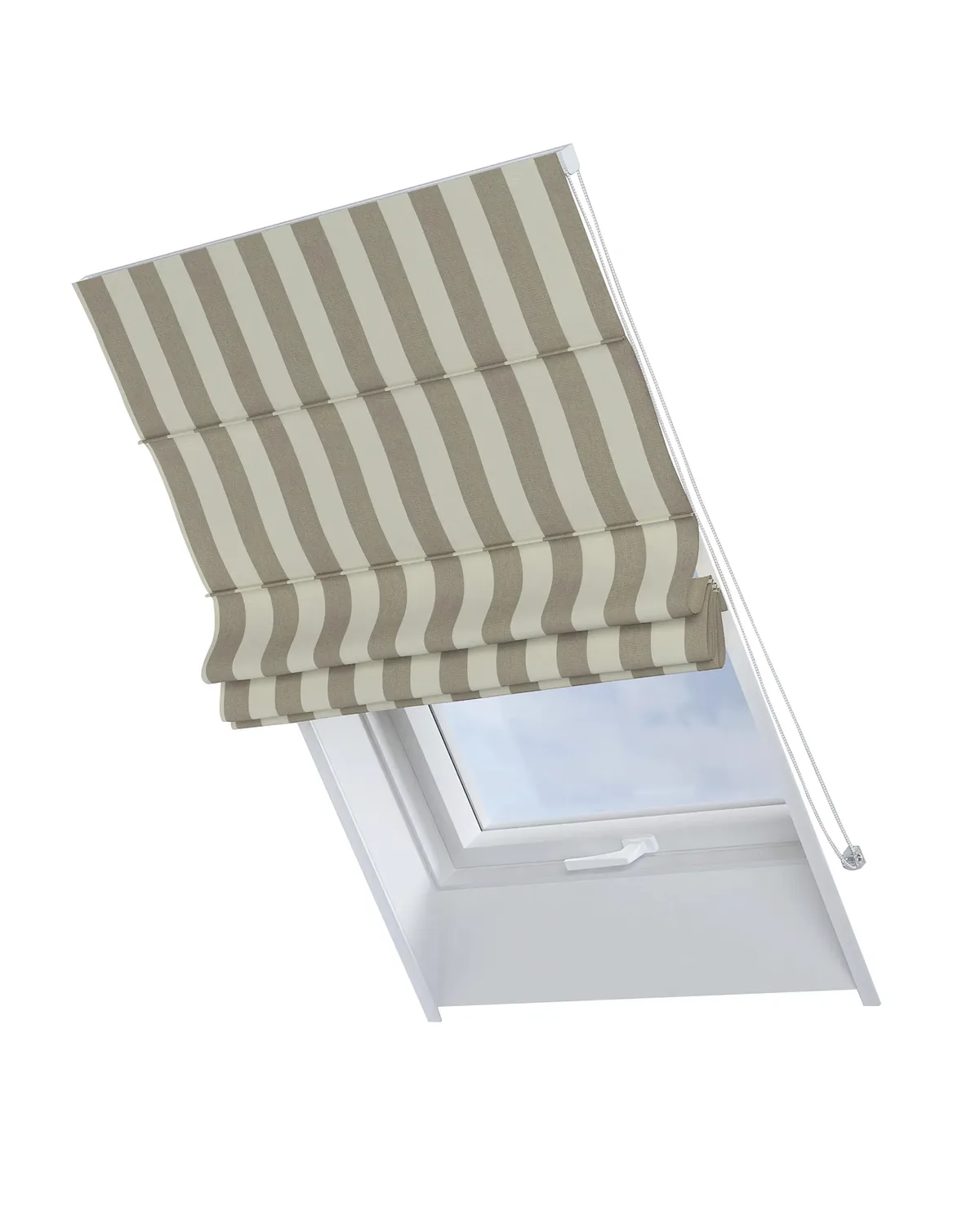 Dachfenster-Raffrollo Rimini Farbe beige Stoff gemustert de Dekoria – photo du produit