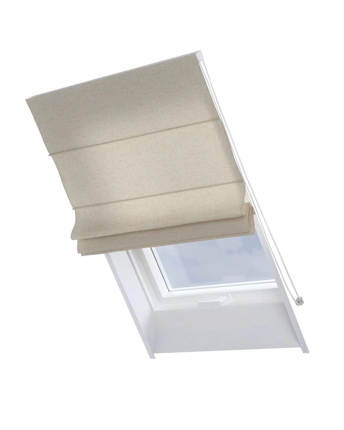 Dachfenster-Raffrollo Rimini Farbe beige Stoff halbtransparent de Dekoria – photo du produit