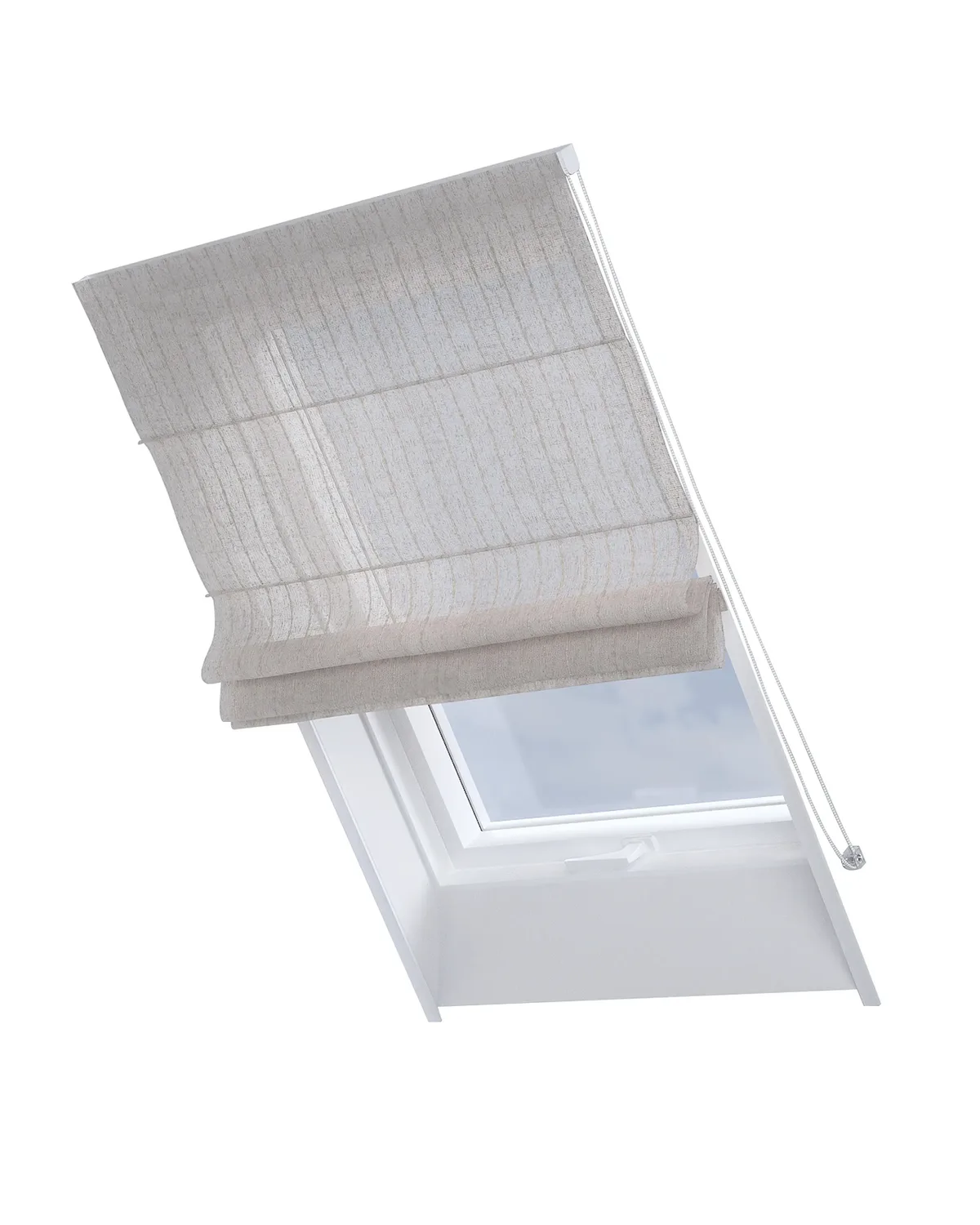 Dachfenster-Raffrollo Rimini Farbe beige Stoff halbtransparent, strukturiert, gemustert de Dekoria – photo du produit