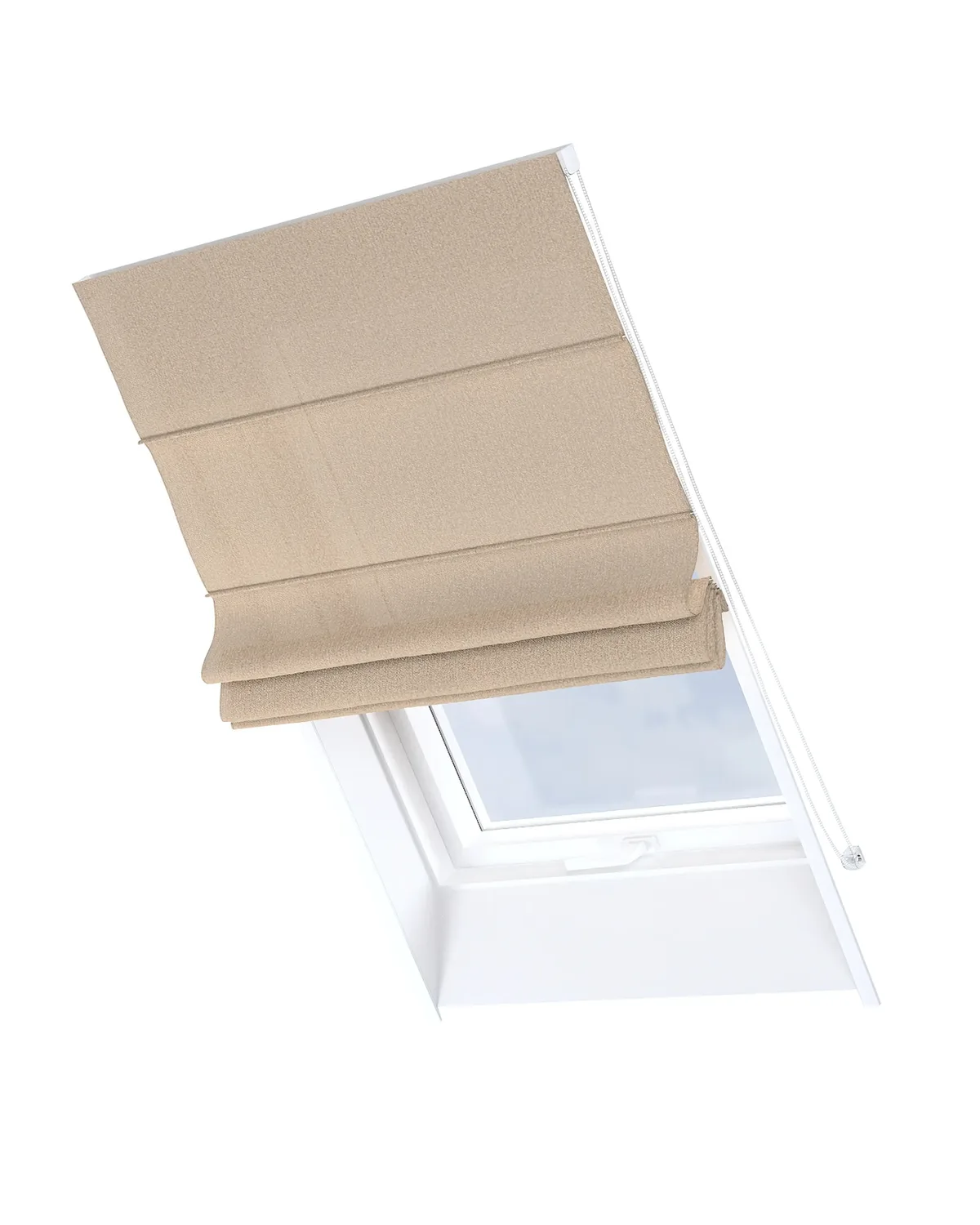 Dachfenster-Raffrollo Rimini Farbe beige Stoff strukturiert de Dekoria – photo du produit