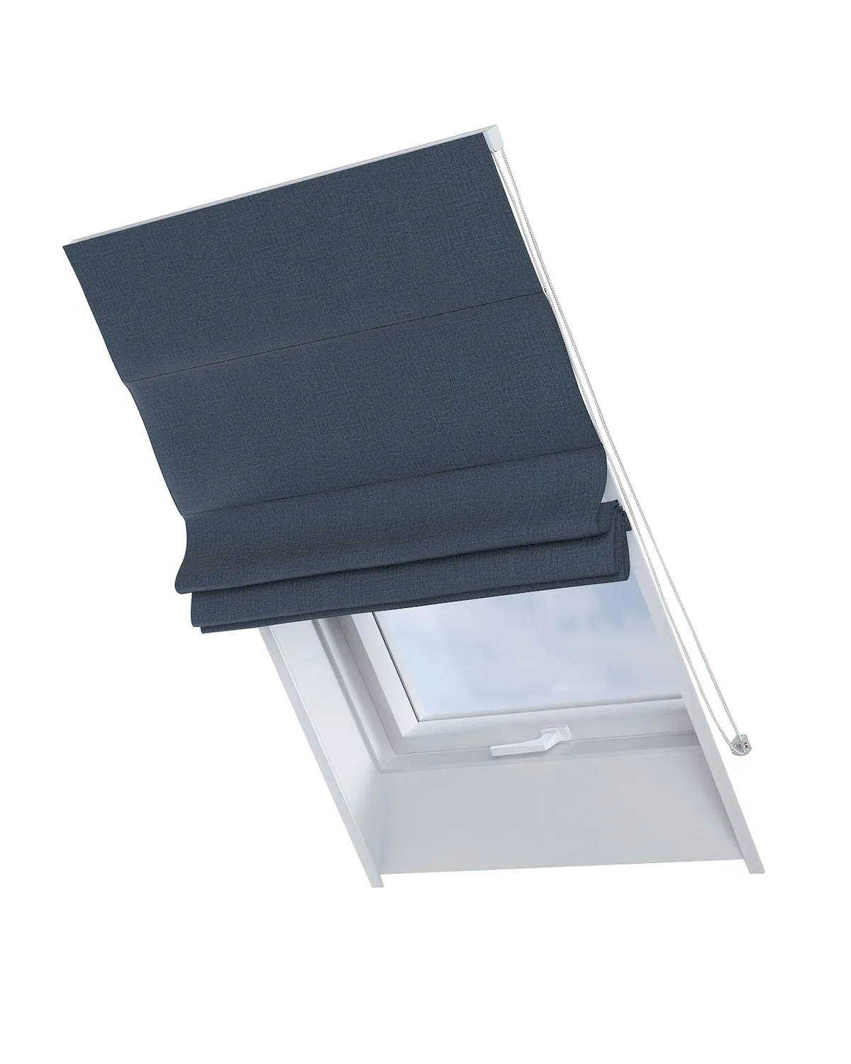 Dachfenster-Raffrollo Rimini Farbe blau Stoff strukturiert, verdunkelnd de Dekoria – photo du produit